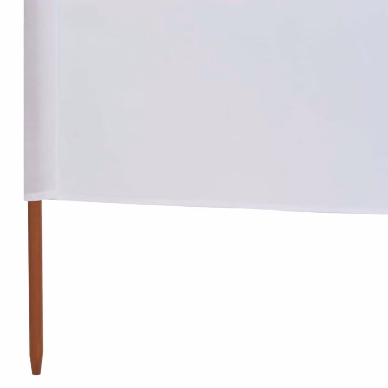 Paravento a 9 Pannelli in Tessuto 1200x80 cm Bianco Sabbia