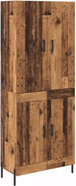 Credenza | Madia | Buffet da pranzo | Armadio da pranzo Legno vecchio 69,5 x 34 x 180 cm Legno multistrato
