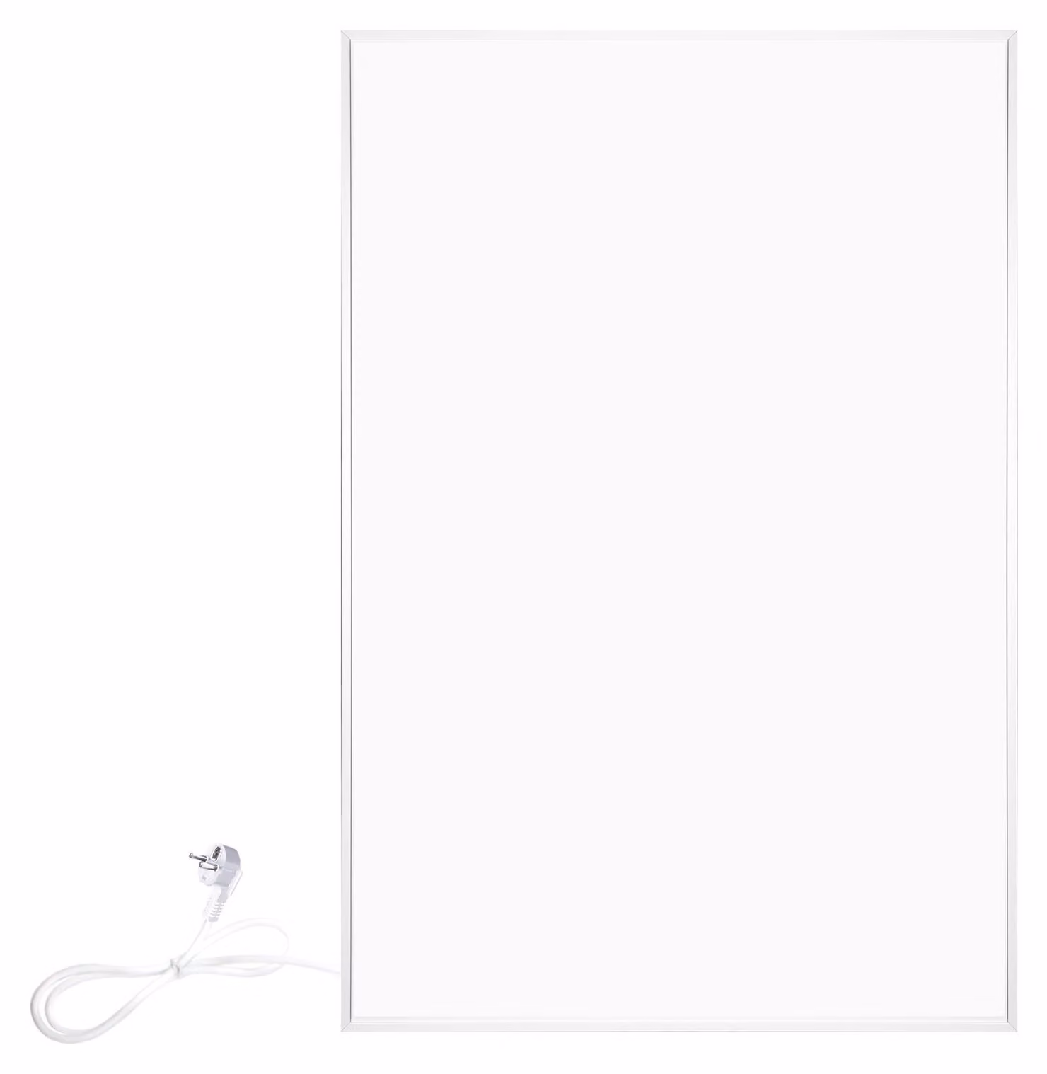 Pannello radiante elettrico da parete - Potenza: 450 W - Dimensioni: 60x90 cm - Materiale: alluminio - Colore: bianco