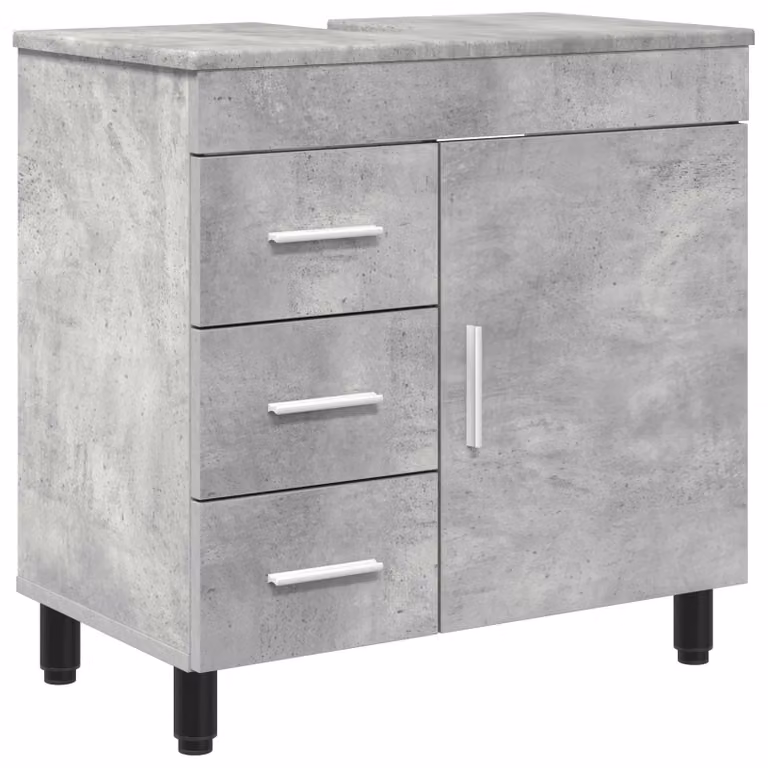 Mobiletto da bagno Grigio Cemento 60 x 35 x 60 cm