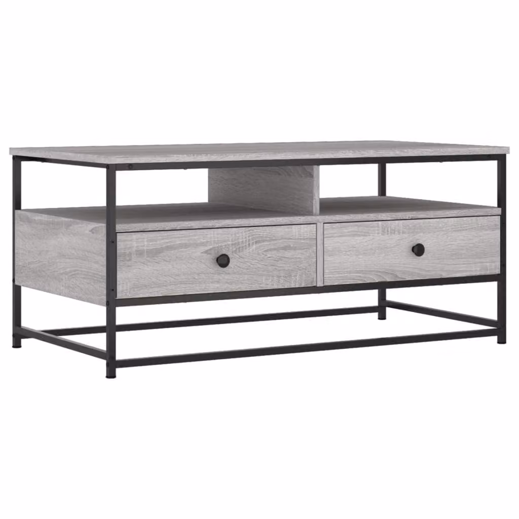 Tavolino da Salotto Grigio Sonoma 100x51x45cm Legno Multistrato