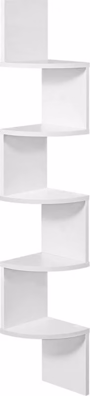 DOCHTMANN, Scaffale angolare a parete, bianco 20 x 20 x 127,5 cm