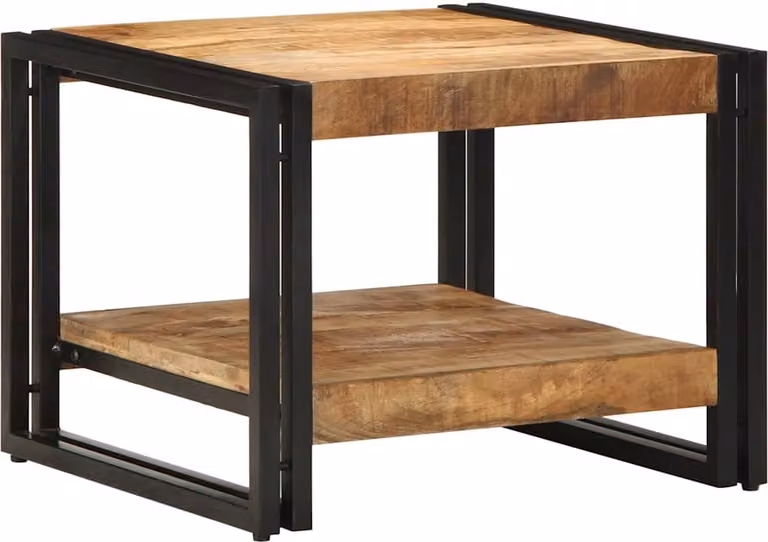 Tavolino 50x50x38 cm Legno massiccio grezzo di mango