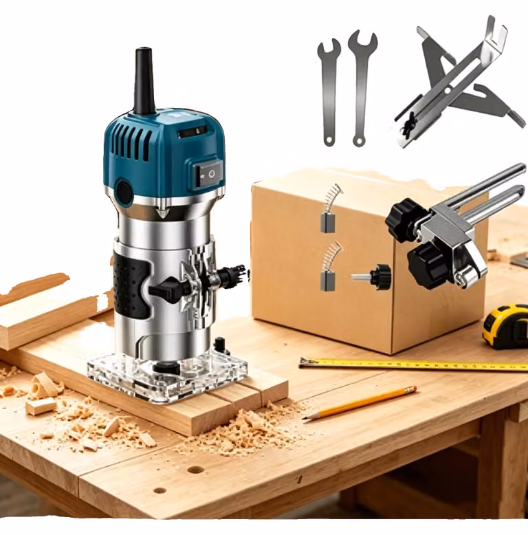 Fresatrice elettrica per legno, con 6 velocità, funzione di incisione, colore blu