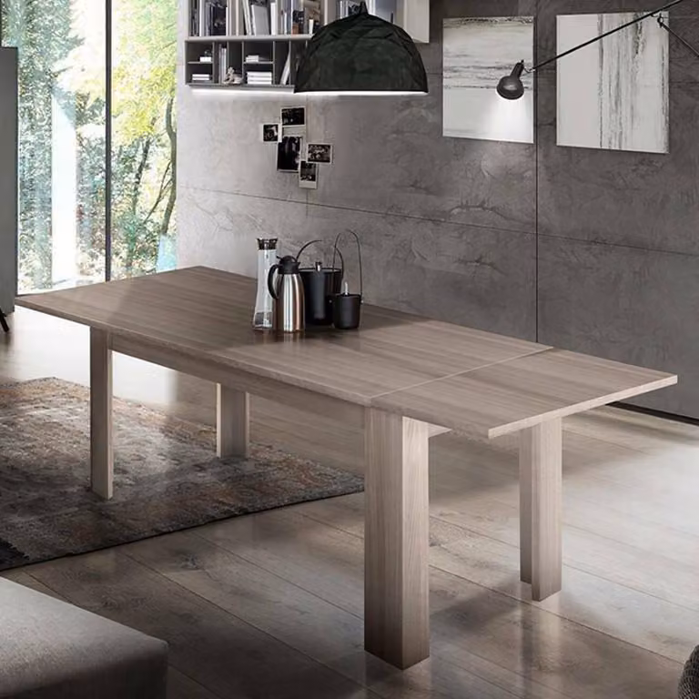 Dmora Tavolo Allungabile Agenore 90x210x75h cm Marrone Rovere, Allungabile 12 Posti  Italy