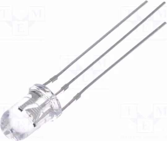 1 LED rosso/blu, bifunzione, 1120÷1560 mcd (rosso), 2180÷3000 mcd (blu), 5 mm, angolo di emissione 30°, OSRBMC5B31A-12V, LE