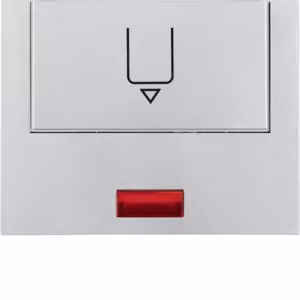 Berker 16417103 Copriinterruttore Hotelcard con stampa e lente rossa in alluminio Berker K.5