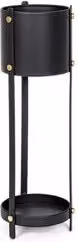 Portapiante in acciaio ZEINA Nero L: 20 cm, H: 66 cm