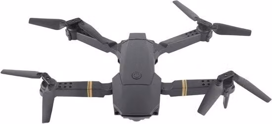 Drone RC Quadcopter Pieghevole 4K con WiFi, Doppia Camera e Luce LED Circolare, Colore Grigio