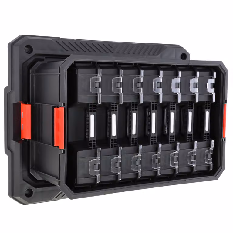 Set 9 in 1 Piattaforma a muro Cassapanca con 7 organizer Set da officina Serie modulare Basic