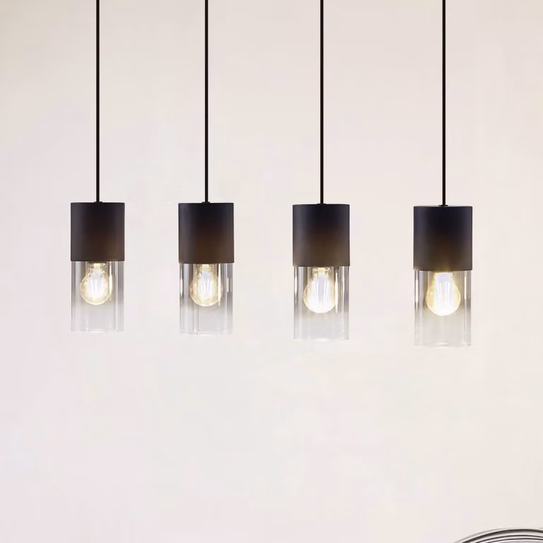 Lampada a sospensione in vetro Svante Lindby, dimmerabile, Alluminio / Grigio / Zincato, Soggiorno / Sala da pranzo, Vetro, Moderno, Lampada a sospensione