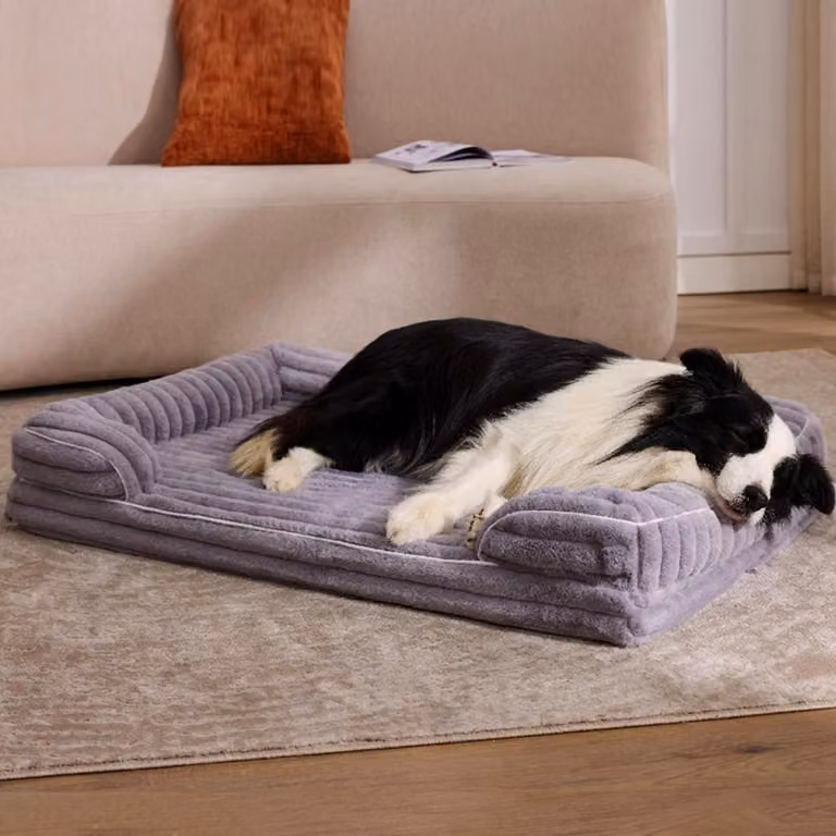 Cuccia ortopedica per cani, taglia media, 90 x 60 x 17 cm, colore grigio