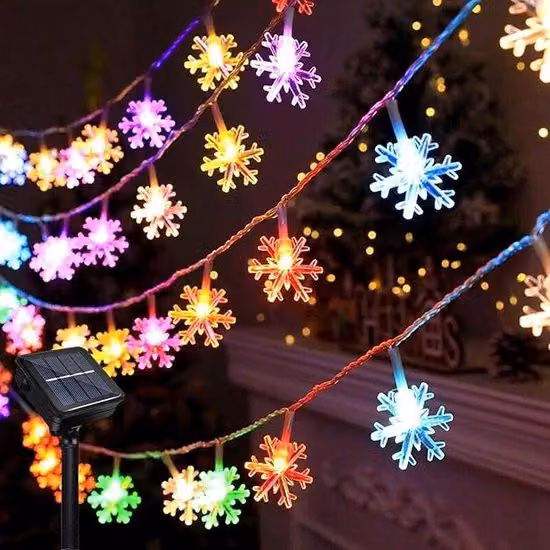 Ghirlanda luminosa da esterno - 12 metri - 8 modalità - 100 faretti LED - impermeabile - per matrimoni, giardini e decorazioni natalizie