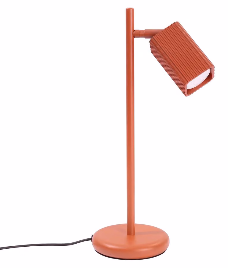 Lampada da tavolo RAYO ocra rossa 1xGU10 10W alluminio 43x14,5x14,5cm Sollux Lighting