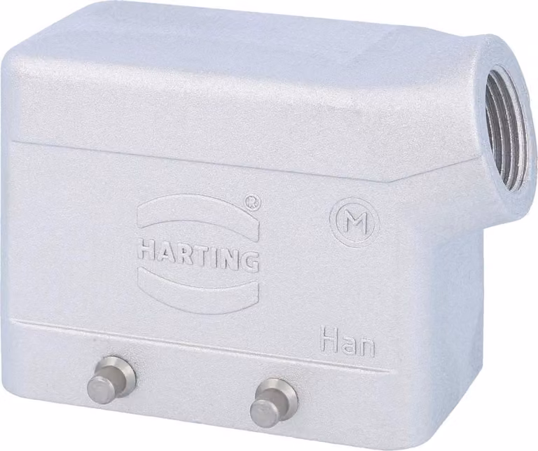 HARTING Han 10B EMC / High Temp Contenitore a manicotto basso, 1xM20 uscita cavo laterale, per 2 staffe (nella parte inferiore)
