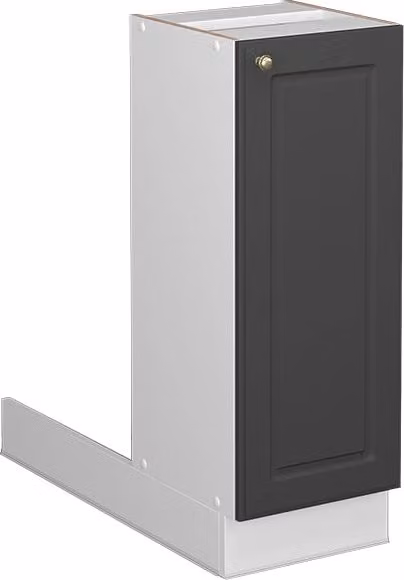 Isola cucina Vicco Fame-Line stile rustico in oro, antracite e bianco, base da 30 cm senza piano di lavoro