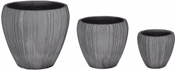 Set 3 Vasi Halong Grigio