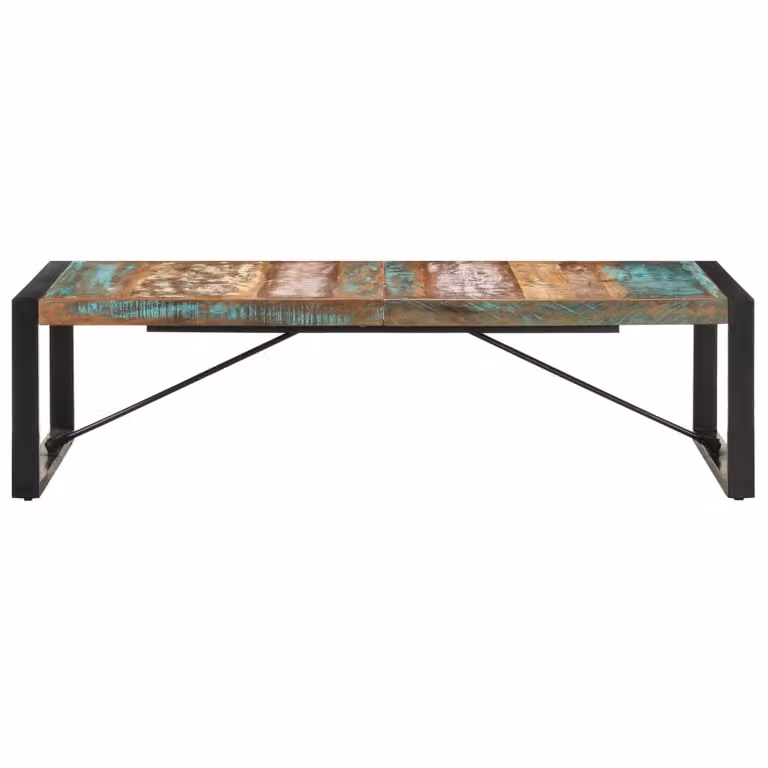 Tavolino da Salotto 140x70x40 cm in Legno Massello di Recupero