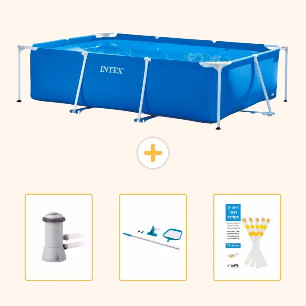Piscina fuori terra rettangolare - 300x200x75 cm - 4 pezzi - Modello SCB82