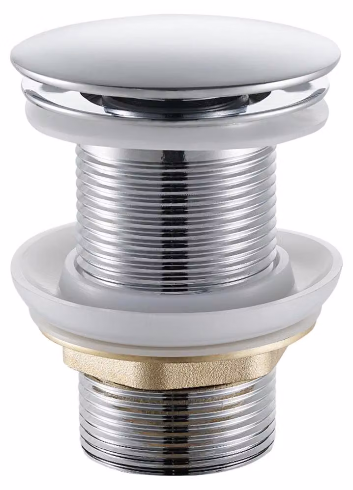 Scarico per lavabo – 5/4" click-clack senza tappo a beccuccio – acciaio inossidabile – 10/60 mm – cromato