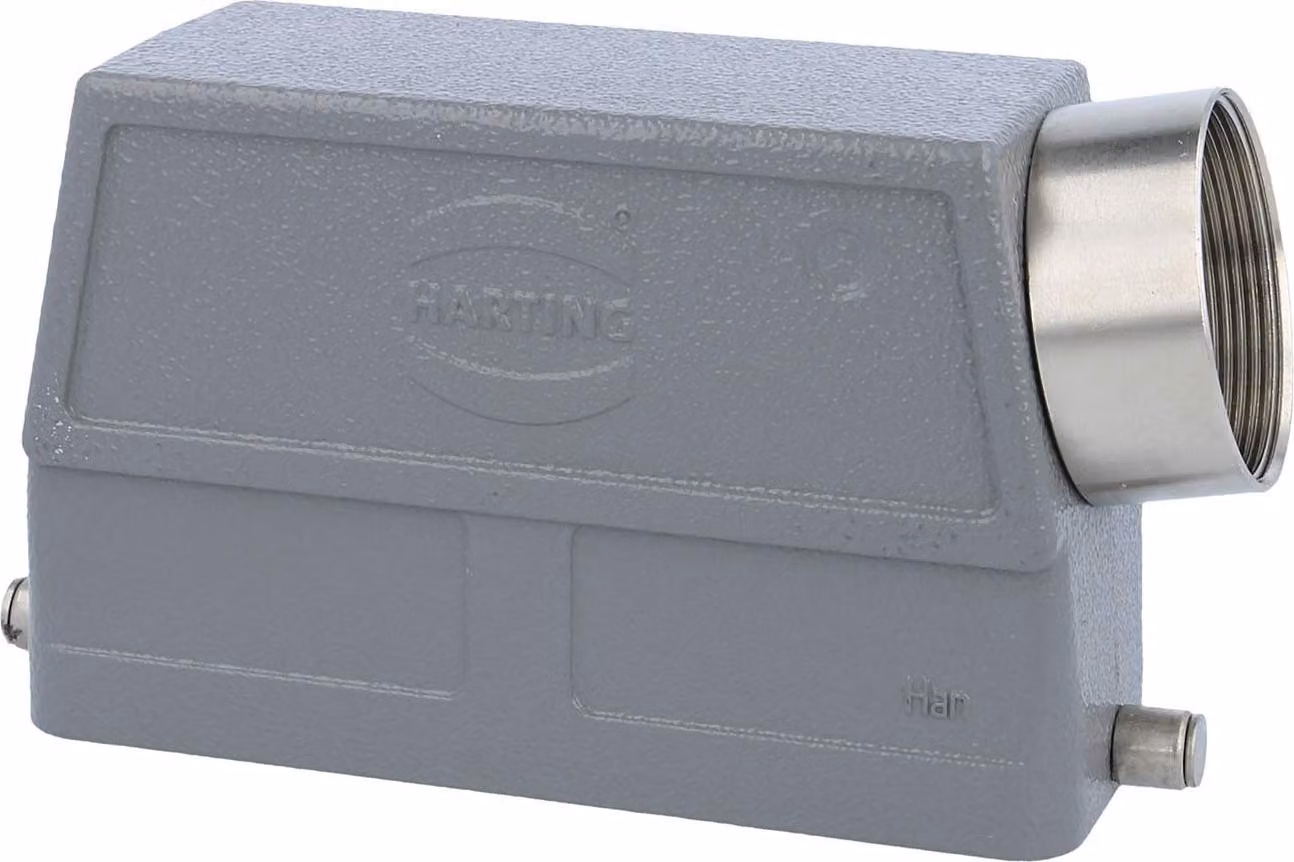 HARTING Han 24B Contenitore con manicotto alto, 1xM40 uscita cavo laterale, per 1 staffa (nella parte inferiore) Vite M40