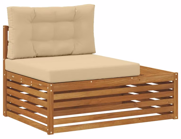 Divano Esterno Finale 3 Pezzo Naturale e Beige 115 x 83 x 73 cm