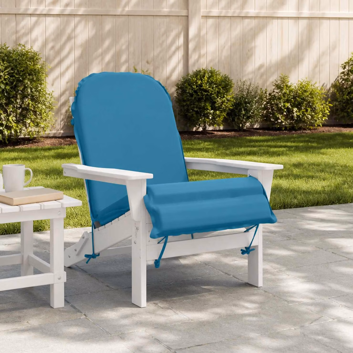 Cuscino per Lounger Sole vidaXL GEMERT Azzurro in Poliestere con Rivestimento Lavabile e Resistente alle Intemperie