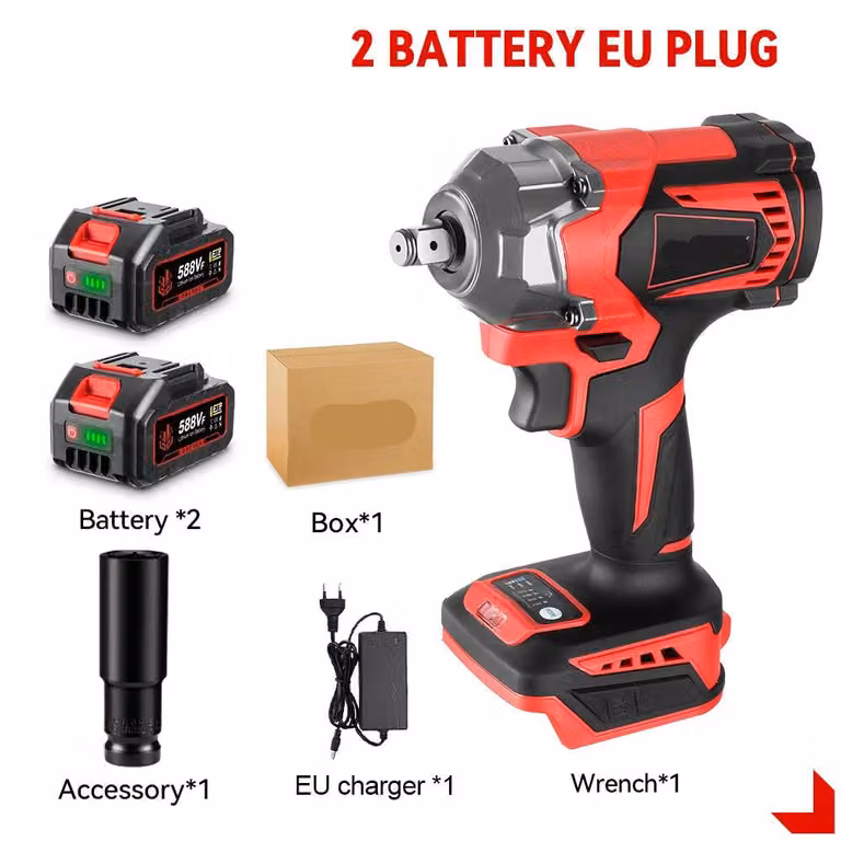 Chiave a percussione – con batteria – Avvitatore a impulsi – Brushless – 1200 Nm – Senza fili – Elettrico