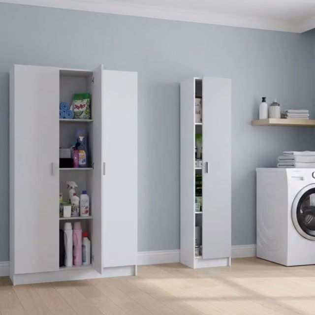 Armadio Multiuso Grande Modulabile Sinnai DMORA Bianco L: 146 cm, H: 180 cm