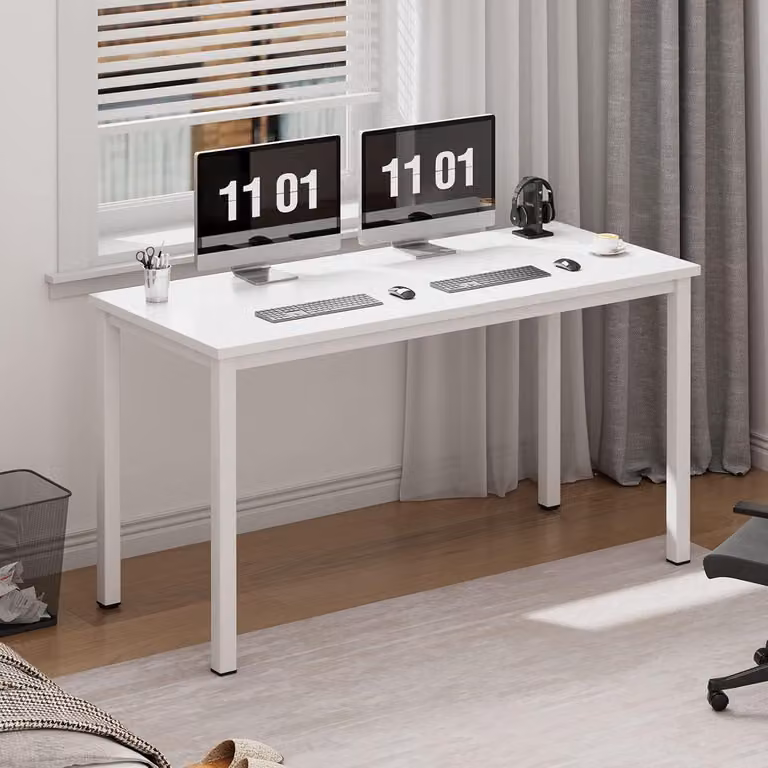 Scrivania Scrivania per computer 100 x 60 cm in bianco Scrivania per ufficio casa ecoCheck bianco