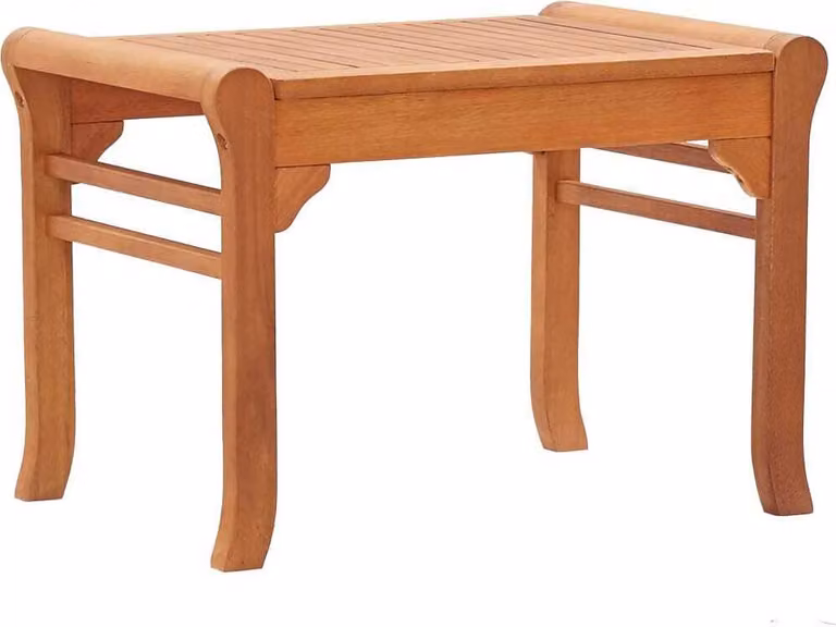 The Living Store Panchina da giardino 64 cm in legno massiccio di eucalipto
