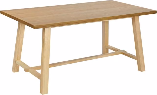 Tavolo da pranzo rettangolare Beliani in legno di frassino e gomma, finitura naturale, colore marrone, L: 181 cm, P: 90 cm, H: 76 cm – 1