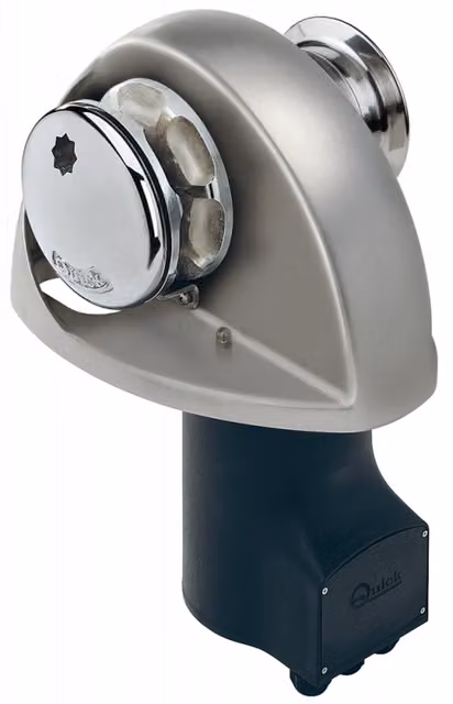 Verricello elettrico Eagle con campana 1000W 24V in acciaio inossidabile argento