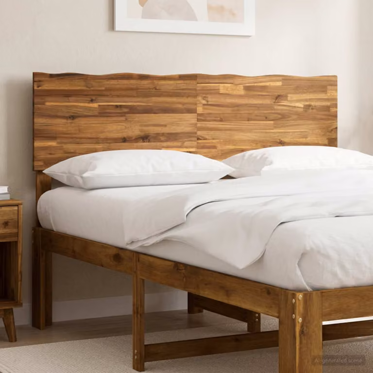 Testiera per letto vidaXL ROSTOCK in legno massello di acacia naturale con bordo vivo, ideale per materasso 160x200 cm