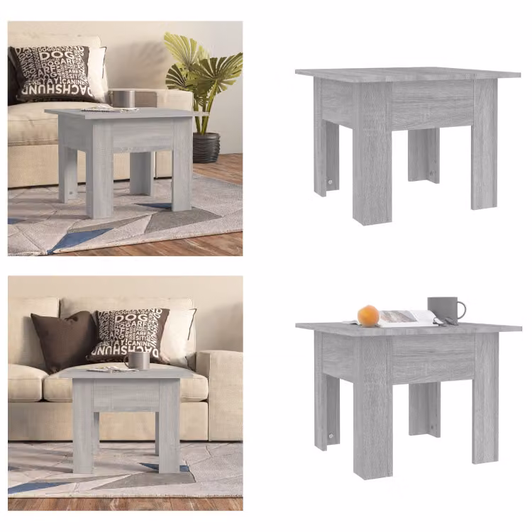 vidaXL Tavolino Grigio Sonoma 55x55x42 cm Materiale a base di legno - Tavolino - Tavolini - Tavolo - Tavolino da divano