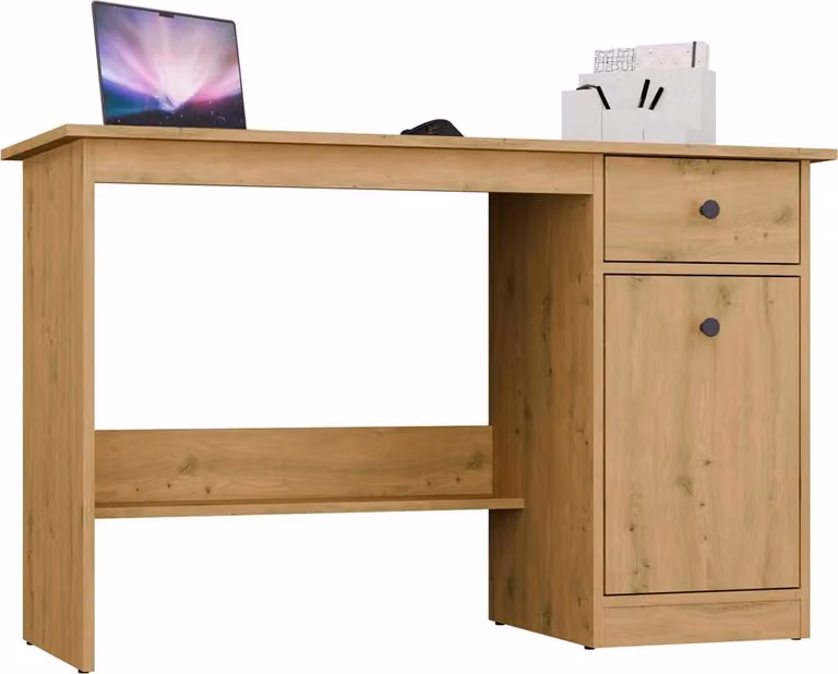 Scrivania Chester In Rovere Artisan Con 1 Cassetto - Mobile Da Ufficio