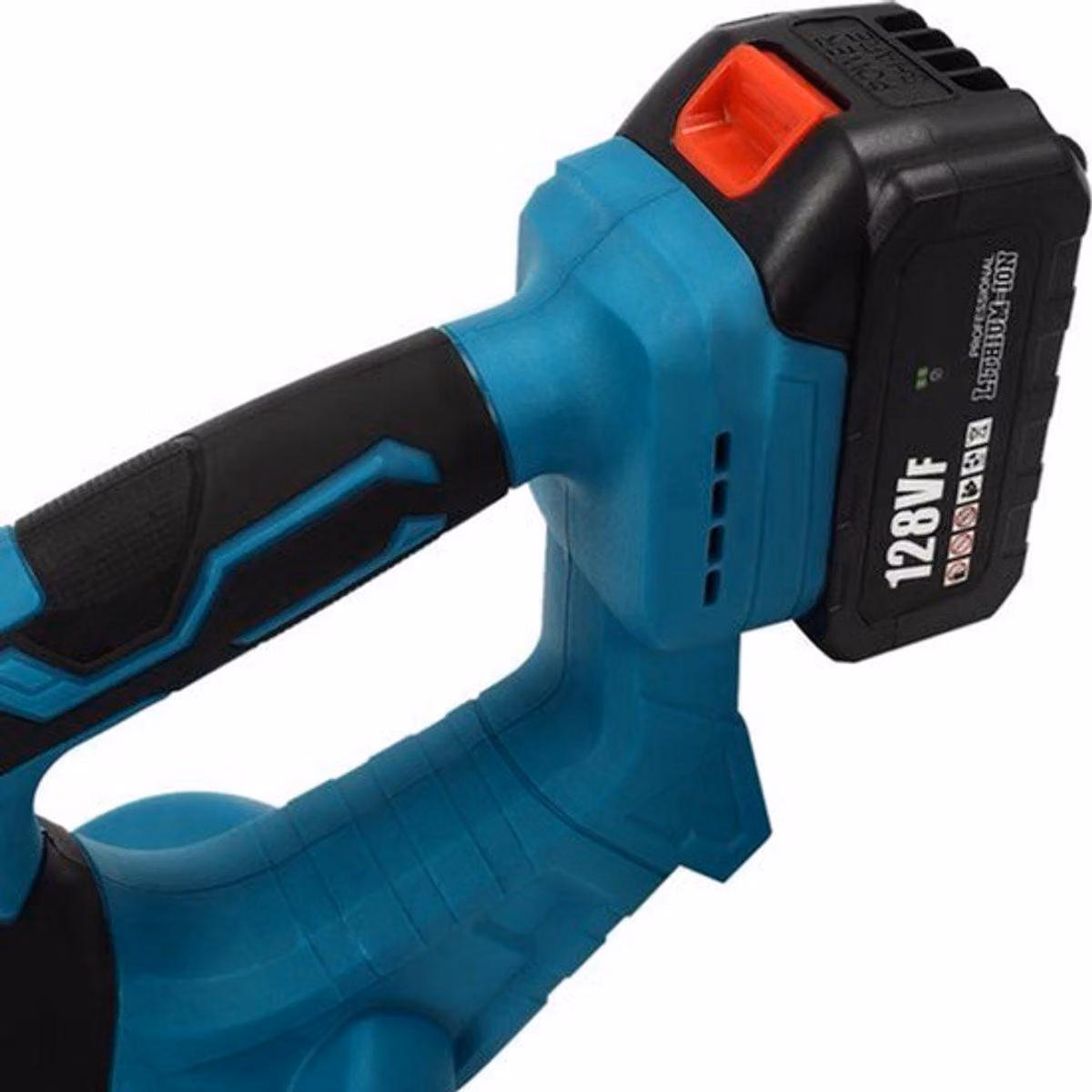 Soffiatore a batteria, velocità fino a 144 km/h, materiale ABS, colore blu. Include batteria, ideale per giardino e vialetti