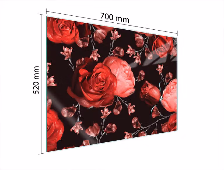 Piastra Protettiva In Vetro Per Le Rose 70X52