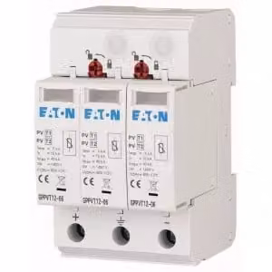 Scaricatore di sovratensioni e scaricatore di fulmini Eaton, innestabile, 600 V CC, 2 poli + PE, con messa a terra 177258