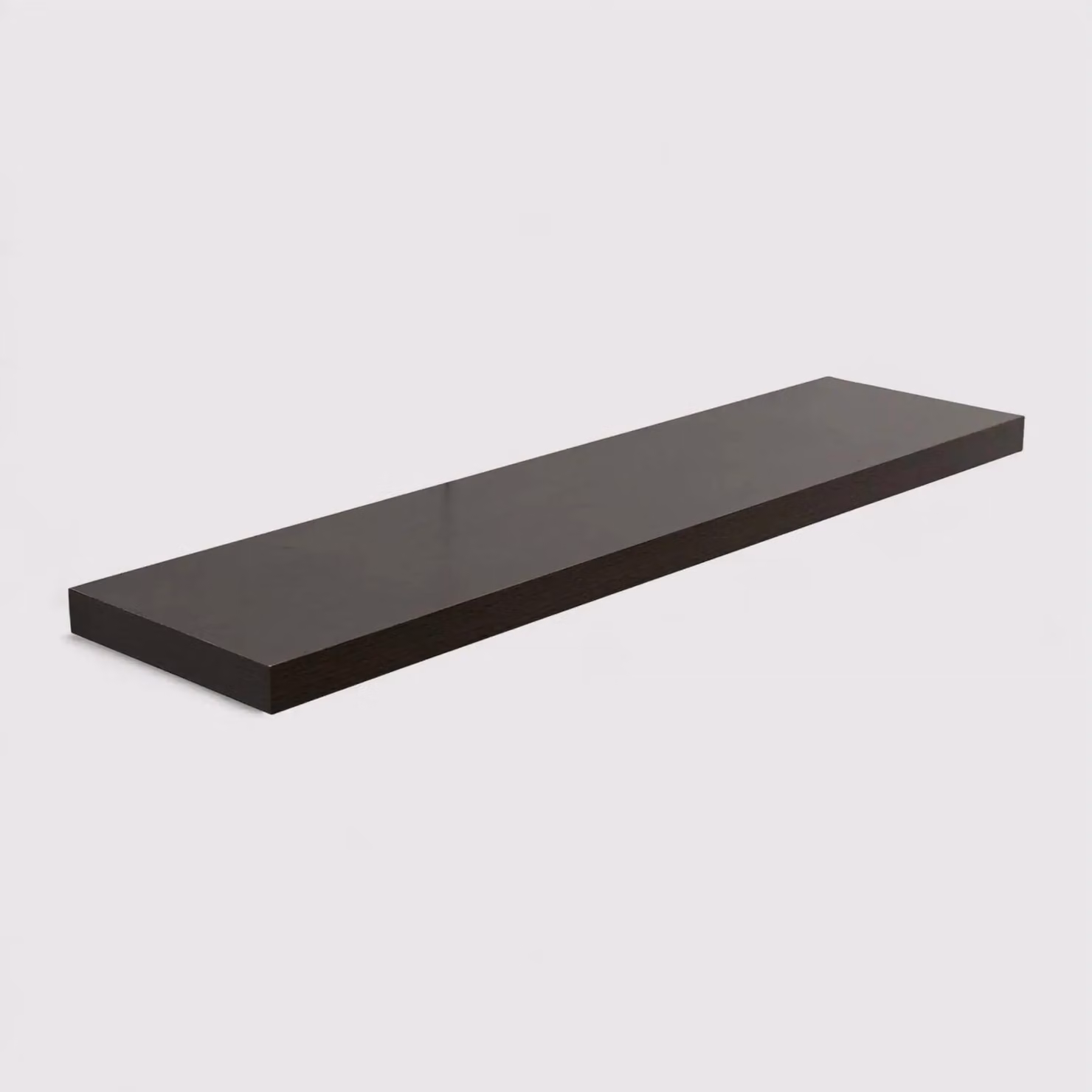 Aucuba - Set di 2 mensole marrone wengé in stile moderno