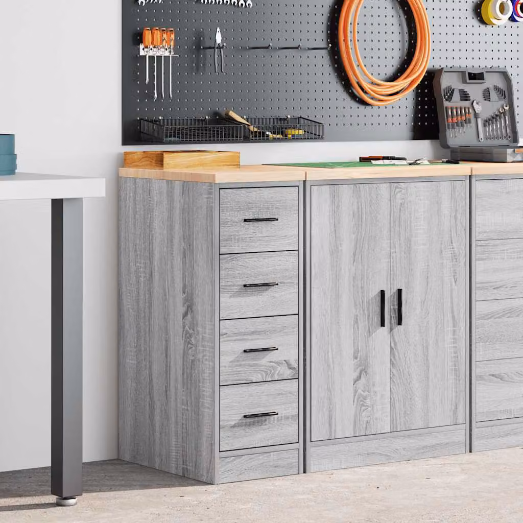 Armadietto da parete vidaXL in legno stile industriale Grigio L/P/H: 30 x 51 x 85 cm
