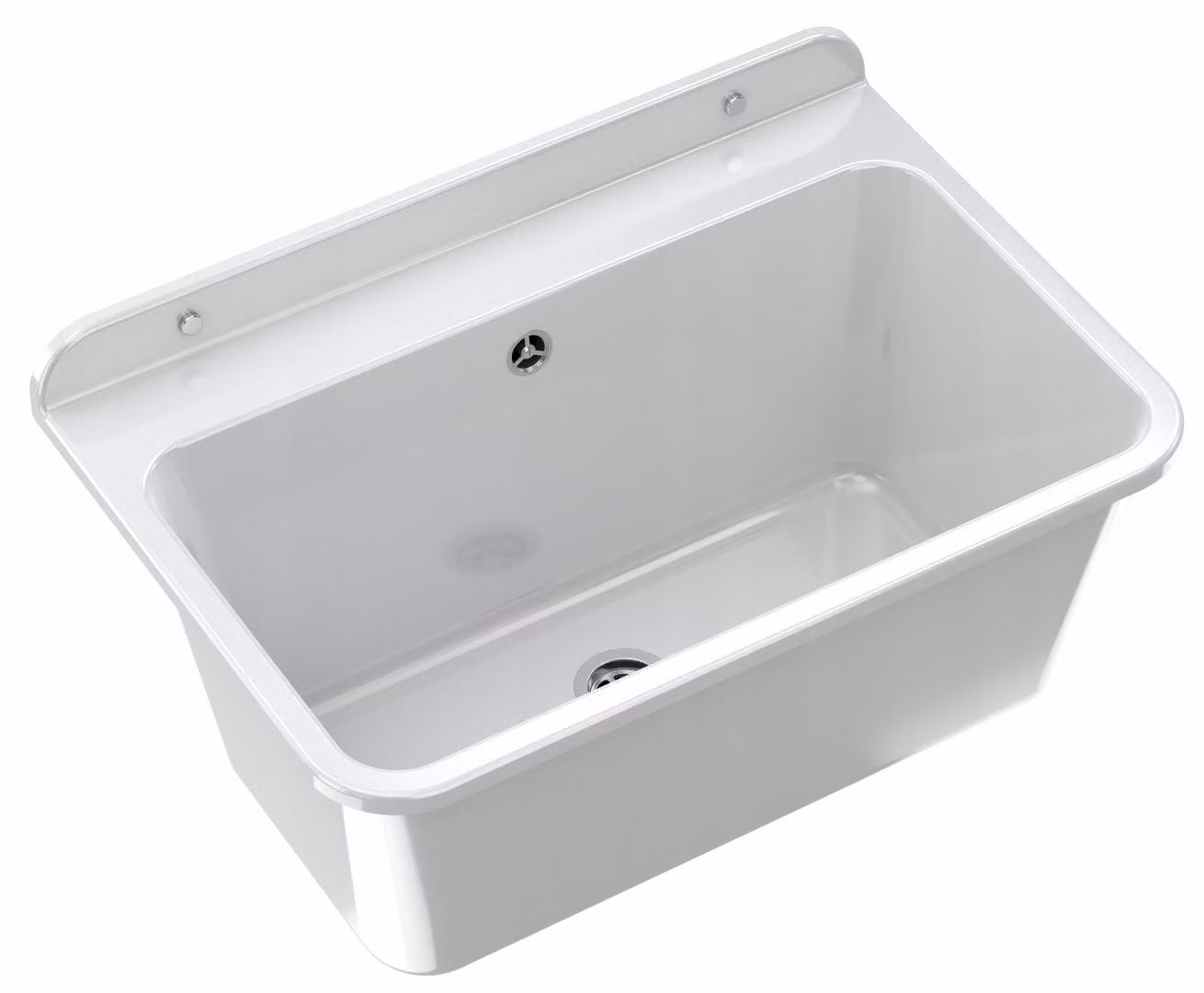Granitan - Lavello in granito - Lavello da cucina - 61x41 cm - Bianco - con sifone - resistente agli agenti chimici - LARGE