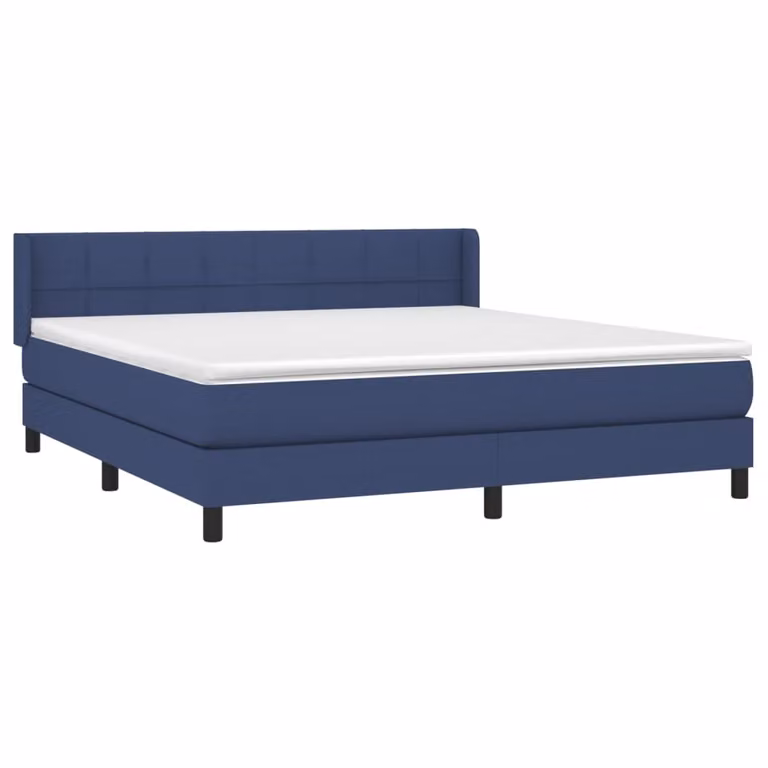 Giroletto a Molle con Materasso Blu 180x200 cm in Tessuto