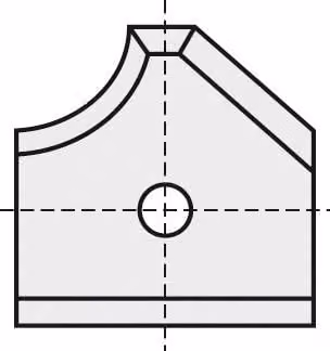 BRÜCK HW-WP 16 x 17,5 x 2 mm R=4 sinistra HC05 sinistra per sistema Homag/IMA/Torwegge | 40161704