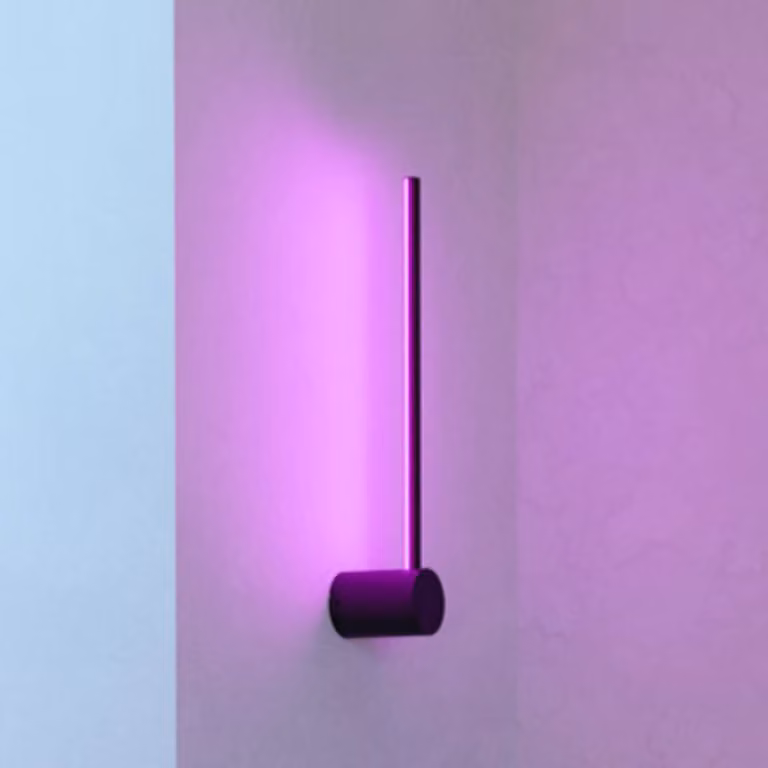 EGLO connect FLATRON-Z, applique a LED smart, nera, 48 cm dimmerabile, Nero, Soggiorno / Sala da pranzo, Metallo, Applique