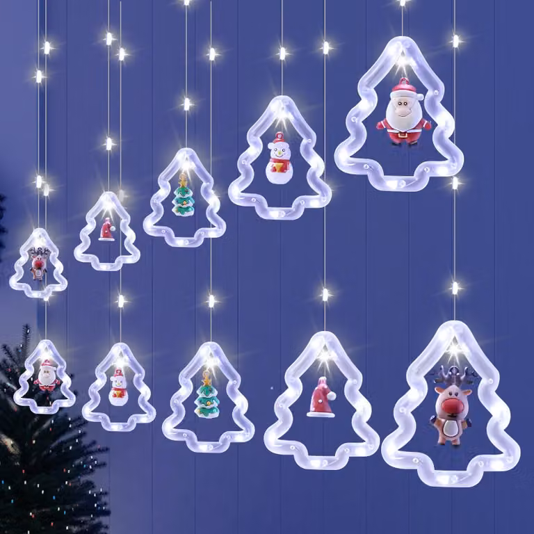 Tenda luminosa a LED a forma di pupazzo di neve, luce bianco caldo, alimentazione USB, decorazione natalizia