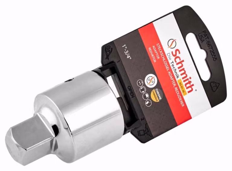 Adattatore riduttore Schmith da 1" a 3/4", serie PRO, in acciaio CrV, per chiavi a cricchetto, bussole e utensili, accessori per officina, adattatore per inserti a bussola