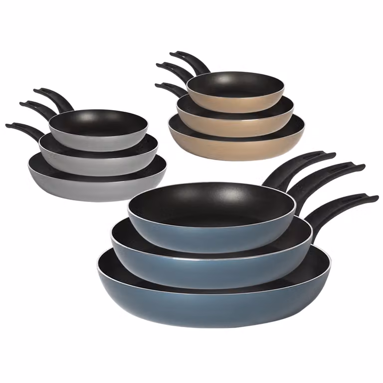 Set di 3 padelle antiaderenti in alluminio Hi-Titanium Gusto Casa