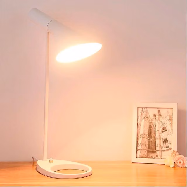 LÚZETE Lampada da tavolo Brenna in metallo bianco con lampadina sostituibile E14 – 1