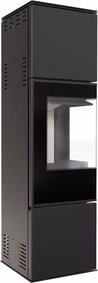 Stufa in acciaio KRATKI REN/M sinistra Ø 150 7 kW con molla della porta